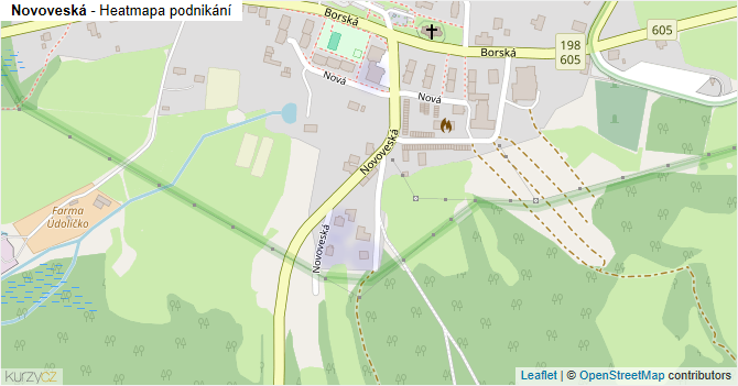 Novoveská - mapa podnikání