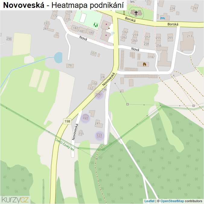 Mapa Novoveská - Firmy v ulici.