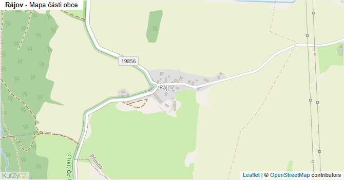 Rájov - mapa části obce