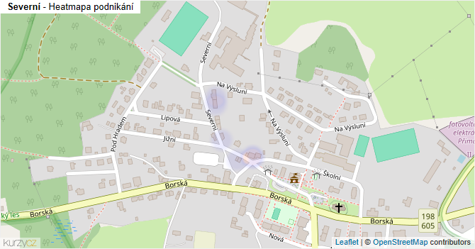 Severní - mapa podnikání