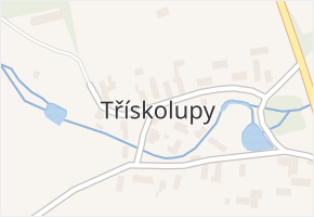 Třískolupy v obci Přimda - mapa části obce
