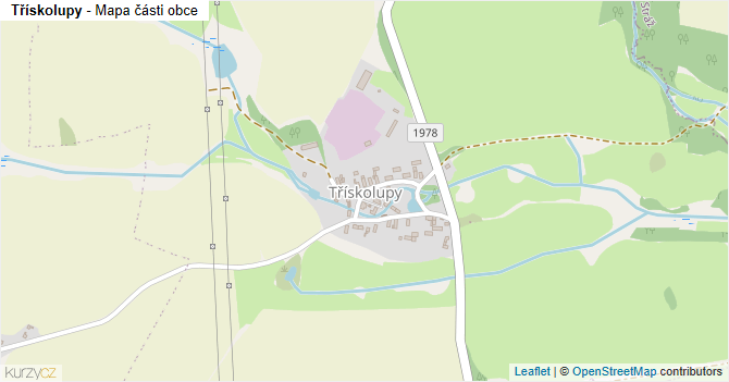 Třískolupy - mapa části obce