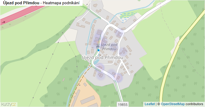 Újezd pod Přimdou - mapa podnikání