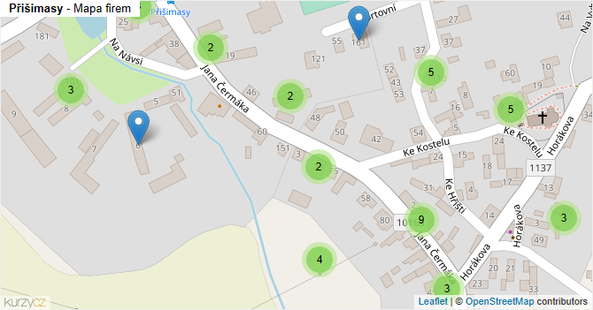 Přišimasy - mapa firem