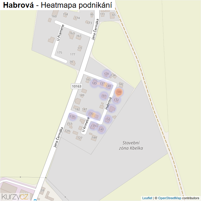 Mapa Habrová - Firmy v ulici.
