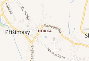 Horka v obci Přišimasy - mapa části obce