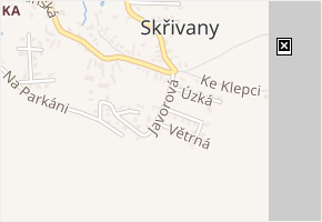 Javorová v obci Přišimasy - mapa ulice
