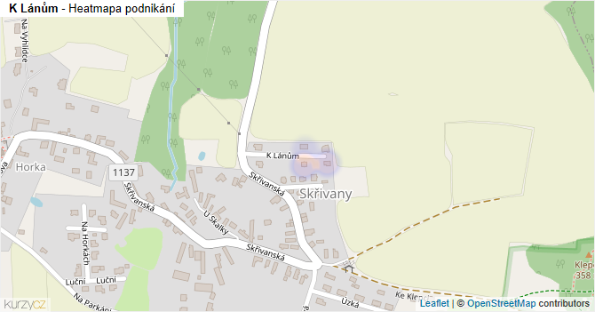 K Lánům - mapa podnikání