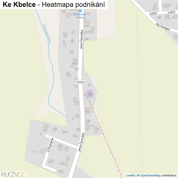 Mapa Ke Kbelce - Firmy v ulici.