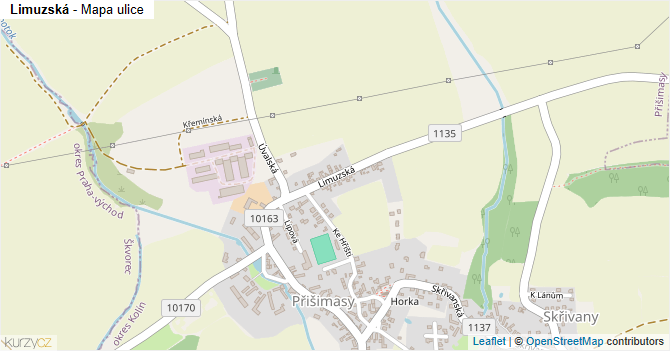 Limuzská - mapa ulice