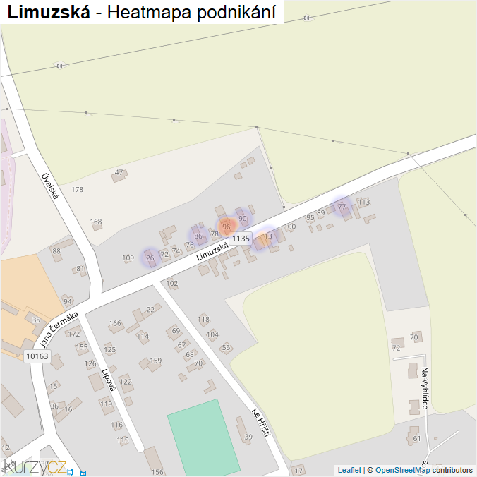 Mapa Limuzská - Firmy v ulici.