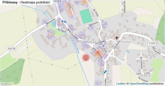 Přišimasy - mapa podnikání