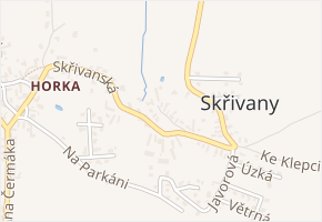 Skřivanská v obci Přišimasy - mapa ulice