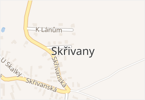 Skřivany v obci Přišimasy - mapa části obce