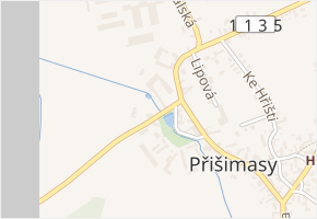 Škvorecká v obci Přišimasy - mapa ulice