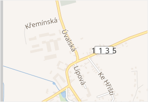 Úvalská v obci Přišimasy - mapa ulice