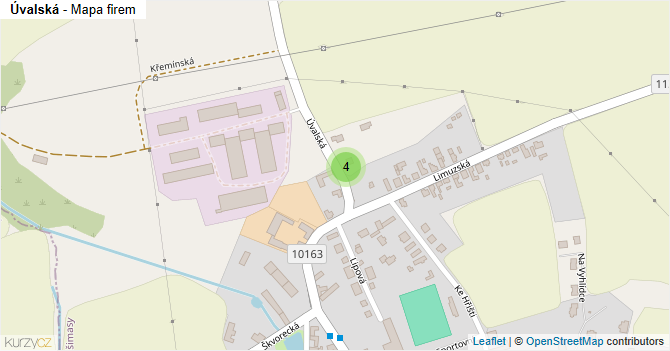 Úvalská - mapa firem