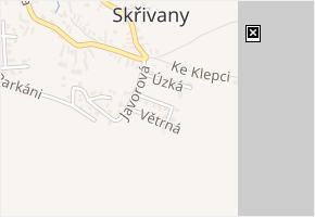 Větrná v obci Přišimasy - mapa ulice