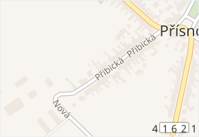 Přibická v obci Přísnotice - mapa ulice