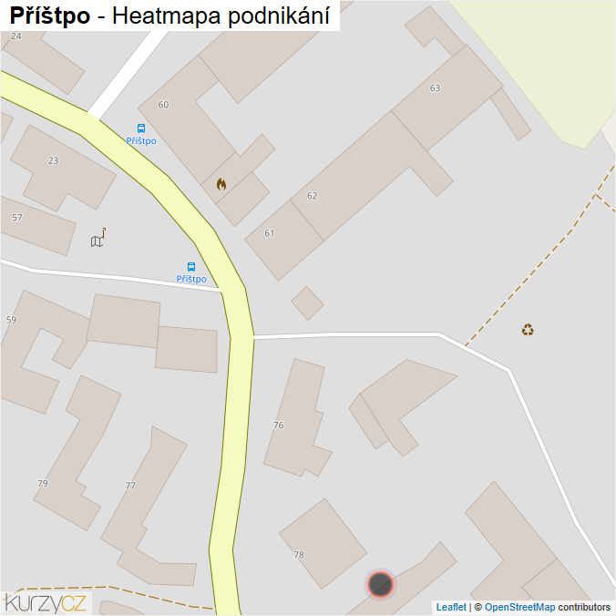 Mapa Příštpo - Firmy v obci.