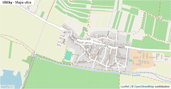 Uličky - mapa ulice