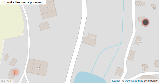Přívrat - mapa podnikání
