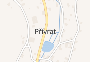 Přívrat v obci Přívrat - mapa části obce
