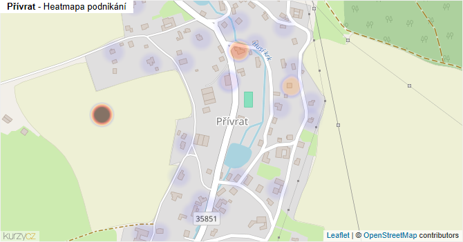 Přívrat - mapa podnikání