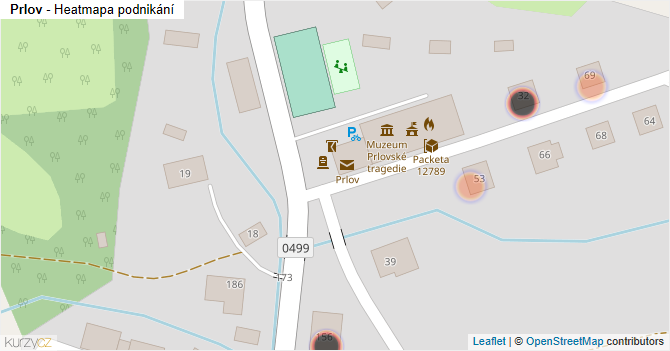 Prlov - mapa podnikání