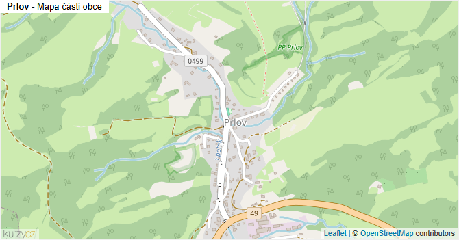 Prlov - mapa části obce