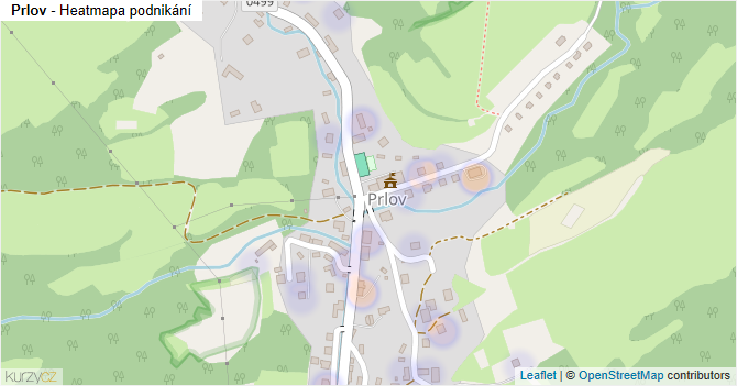 Prlov - mapa podnikání