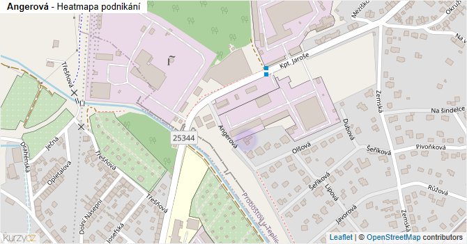 Angerová - mapa podnikání