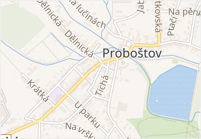 Hasičská v obci Proboštov - mapa ulice