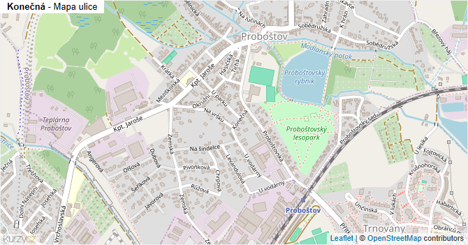 Konečná - mapa ulice