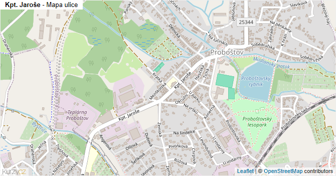 Kpt. Jaroše - mapa ulice