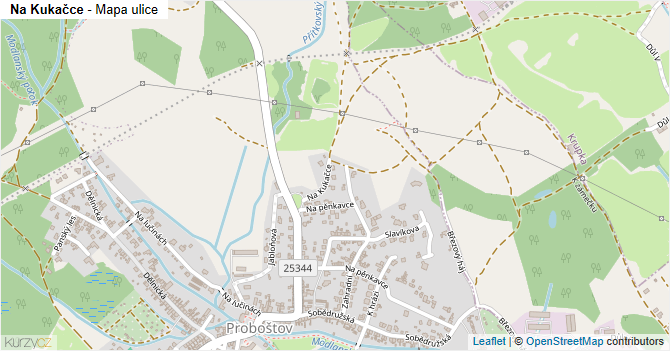 Na Kukačce - mapa ulice