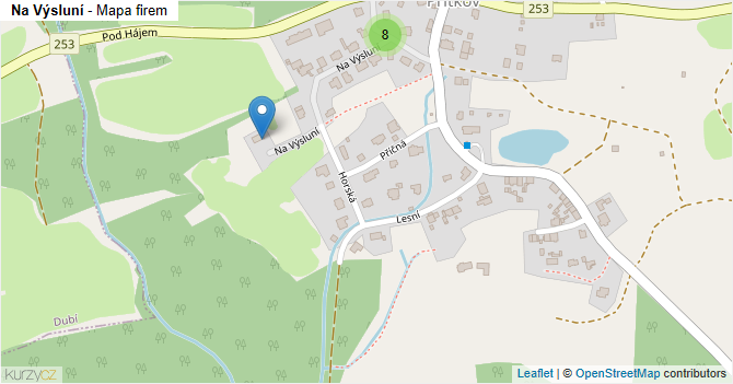 Na Výsluní - mapa firem