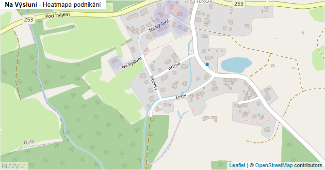 Na Výsluní - mapa podnikání