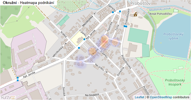 Okružní - mapa podnikání