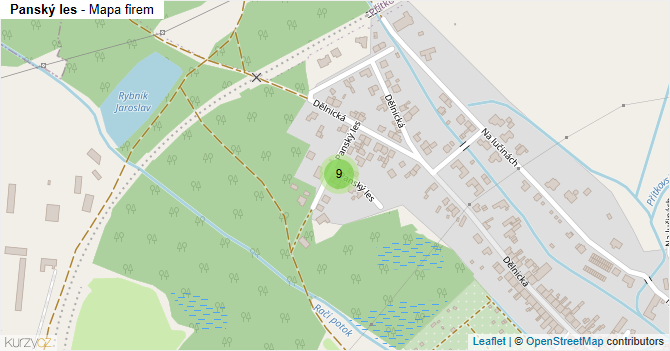 Panský les - mapa firem