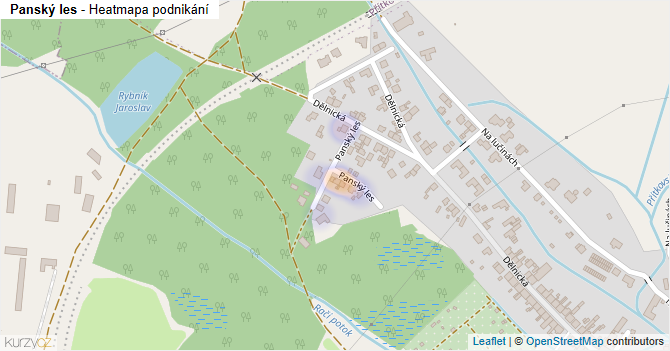 Panský les - mapa podnikání