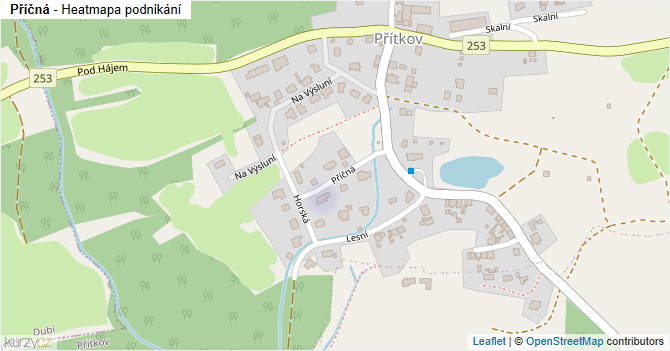 Příčná - mapa podnikání