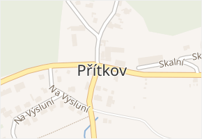 Přítkov v obci Proboštov - mapa části obce
