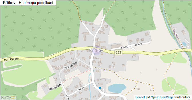 Přítkov - mapa podnikání