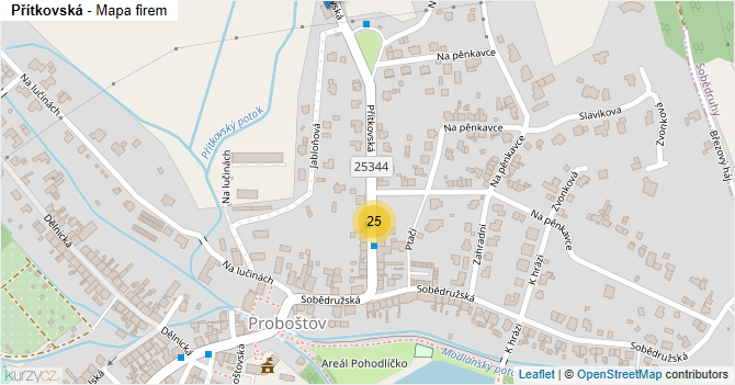 Přítkovská - mapa firem