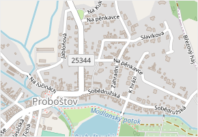 Ptačí v obci Proboštov - mapa ulice