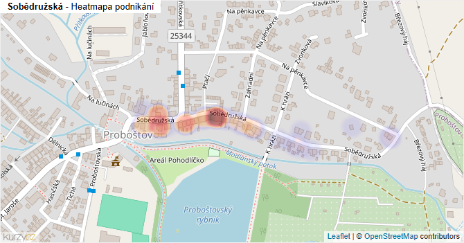 Sobědružská - mapa podnikání