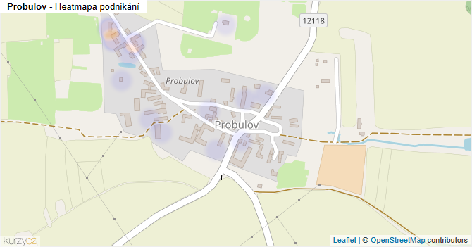 Probulov - mapa podnikání