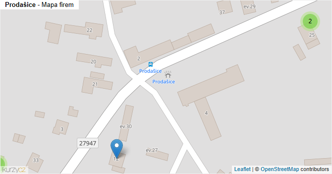 Prodašice - mapa firem