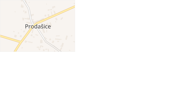 Prodašice v obci Prodašice - mapa části obce